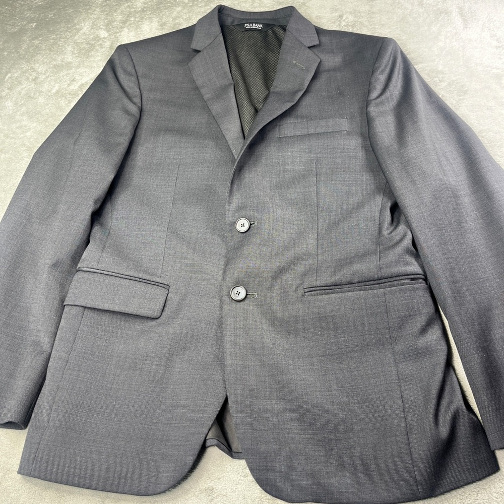 JOS.A. Bank Traveler Travel‎ Tech Slim Fit Gray Wool Blend Blazer 38 Short